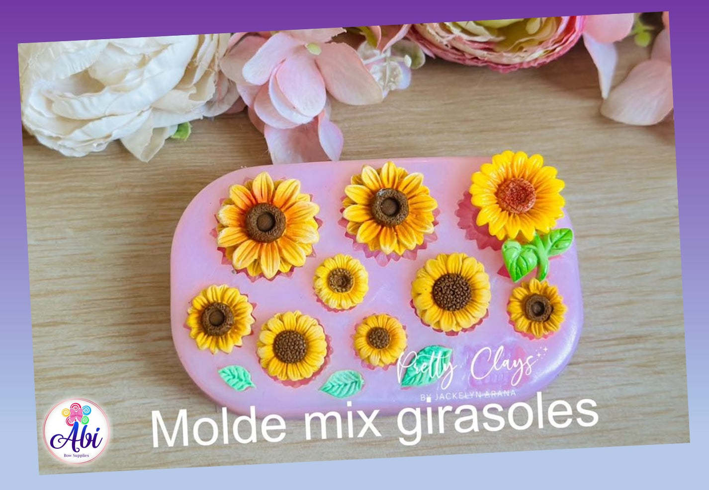 Molde de Silicon Girasoles Pretty Clays
