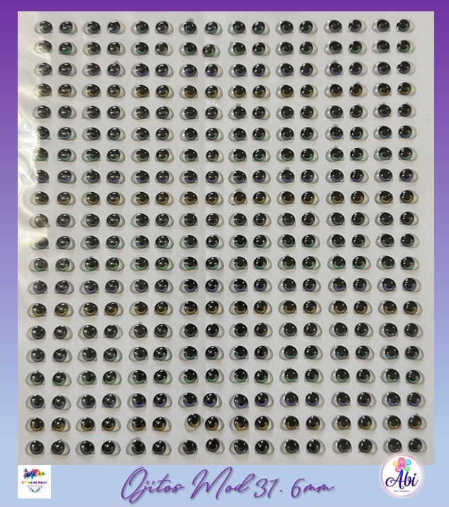 Planilla Ojos 3D Mod. 31, 6mm EAM