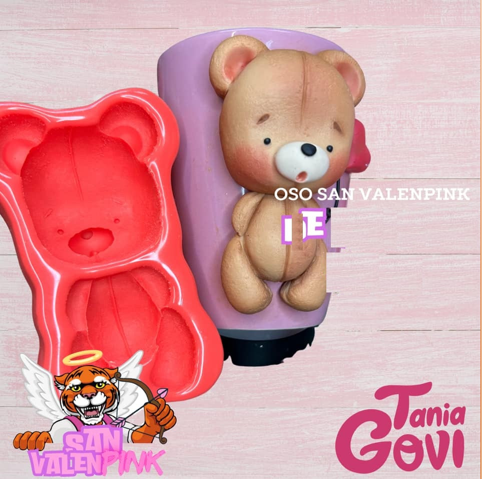 Molde de Silicon Oso San ValenPink. Trigueros Flex/Tania Govi