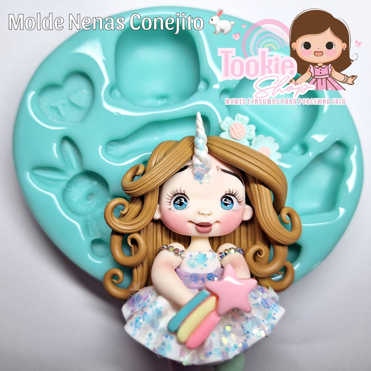 Molde de Silicon Nenas Conejito TS