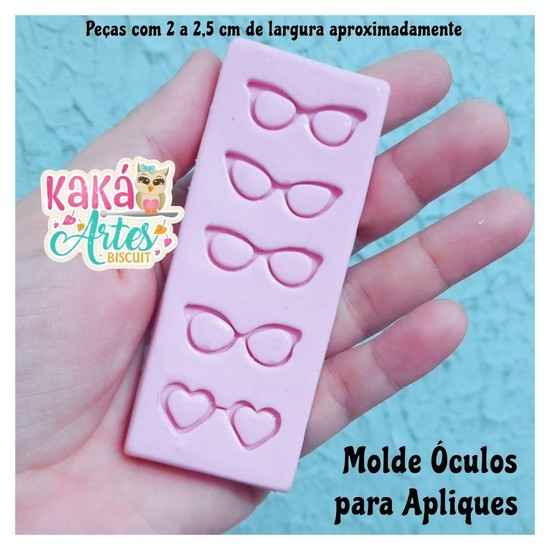 Molde de Silicon Óculos para Apliques KK