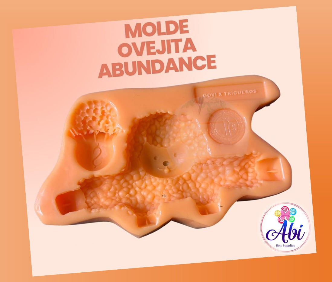 Molde de Silicon Ovejita de la Abundancia. Trigueros Flex/Tania Govi