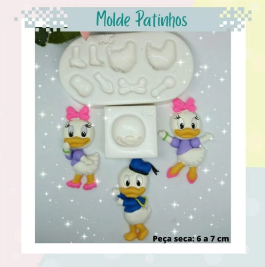 Molde de Silicon Patinhos / Patitos (Daisy y Donald) AC