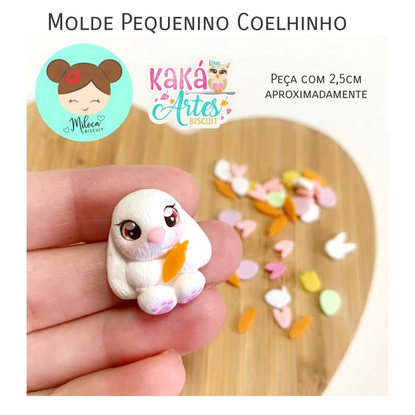 Molde de Silicon Pequenino Coelhinho Kaka Artes