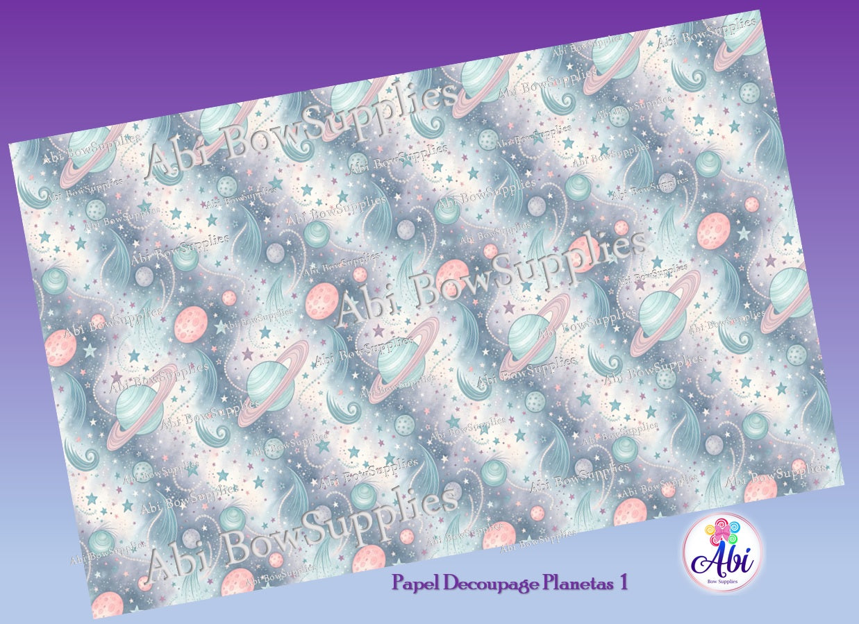 Papel Decoupage Planetas 1