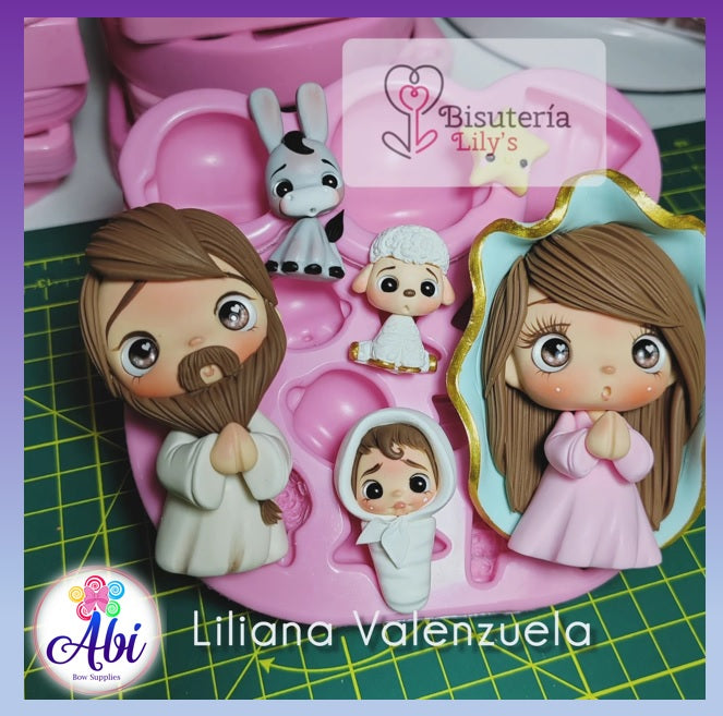 Molde de Silicon Mi Pequeno Nacimiento Bisuteria Lily's