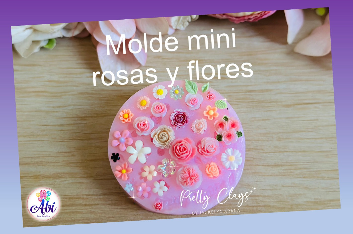 Molde de Silicon Rosas y Flores Pretty Clays