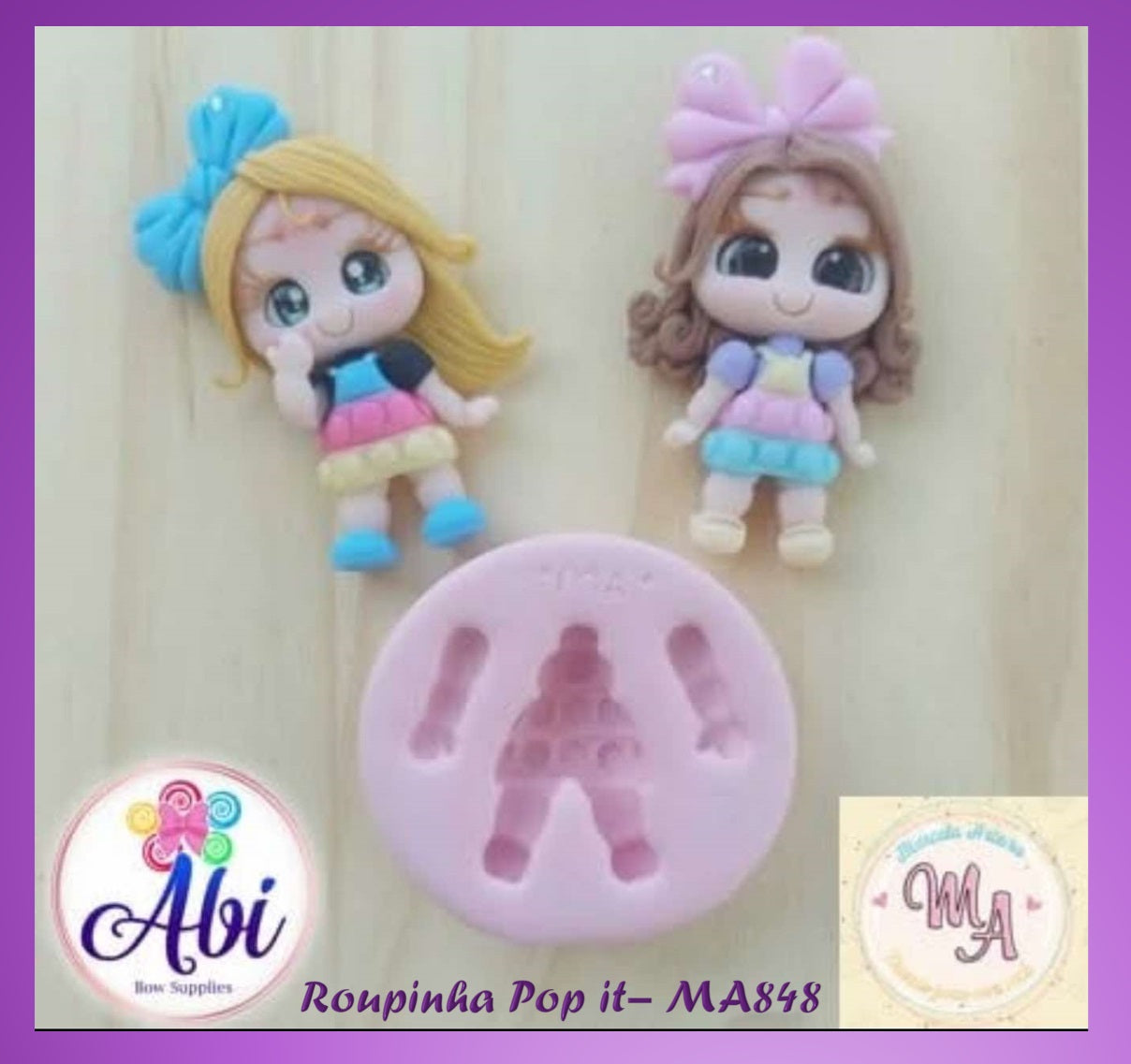 Molde de Silicon Roupinha Pop it 848 Marcela Arteira