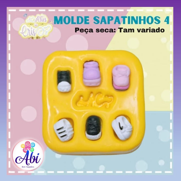 Molde de Silicon Sapatinhos 4 AC