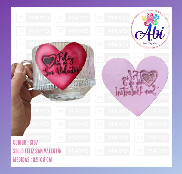 Sello de Relieve "Feliz San Valentin" MM