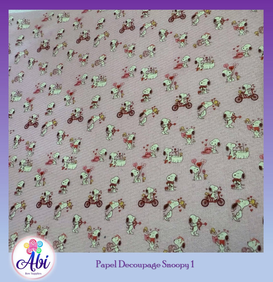 Papel Decoupage Snoopy 1