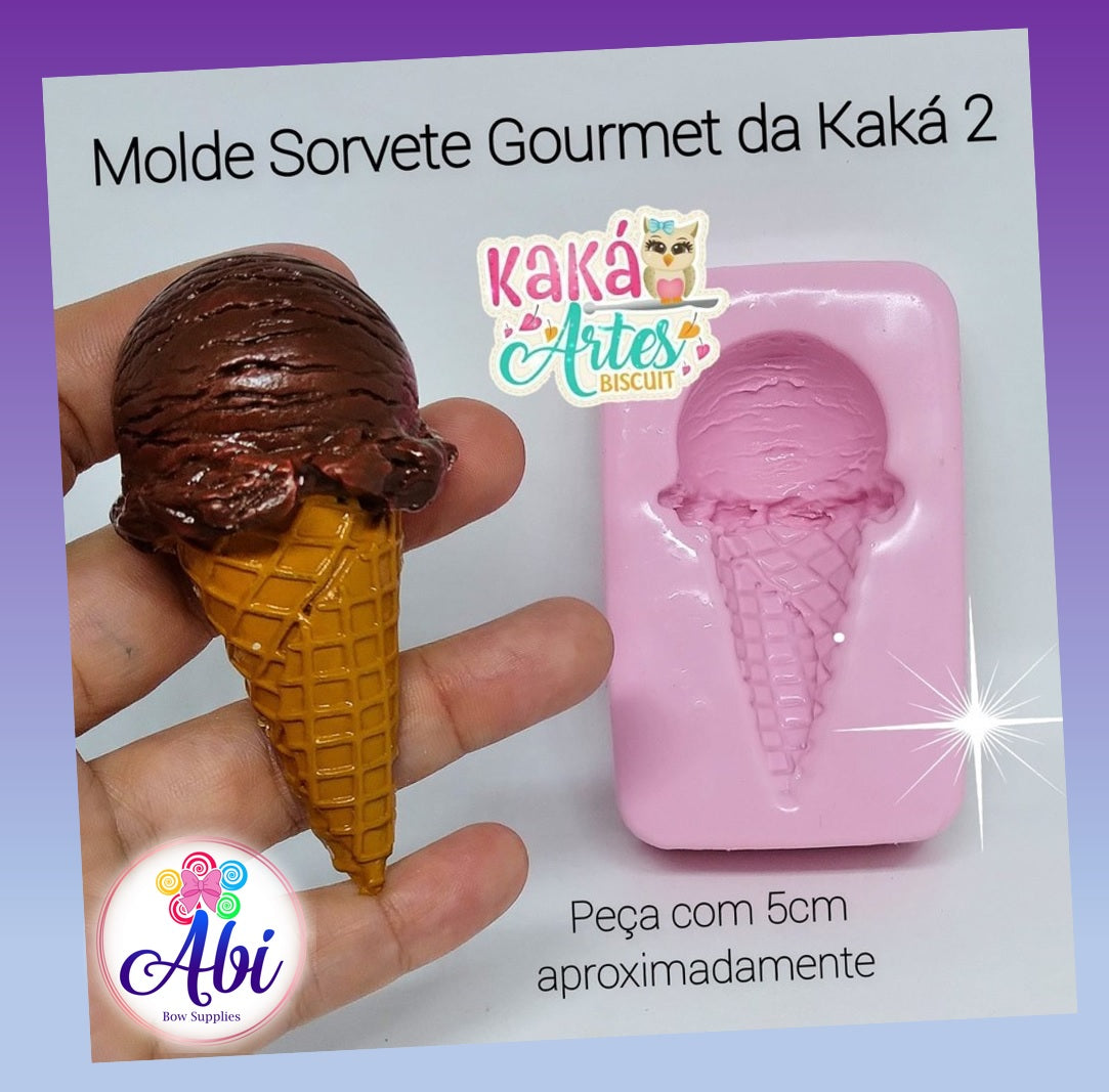Molde de Silicon Sorvete Gourmet da Kaka.