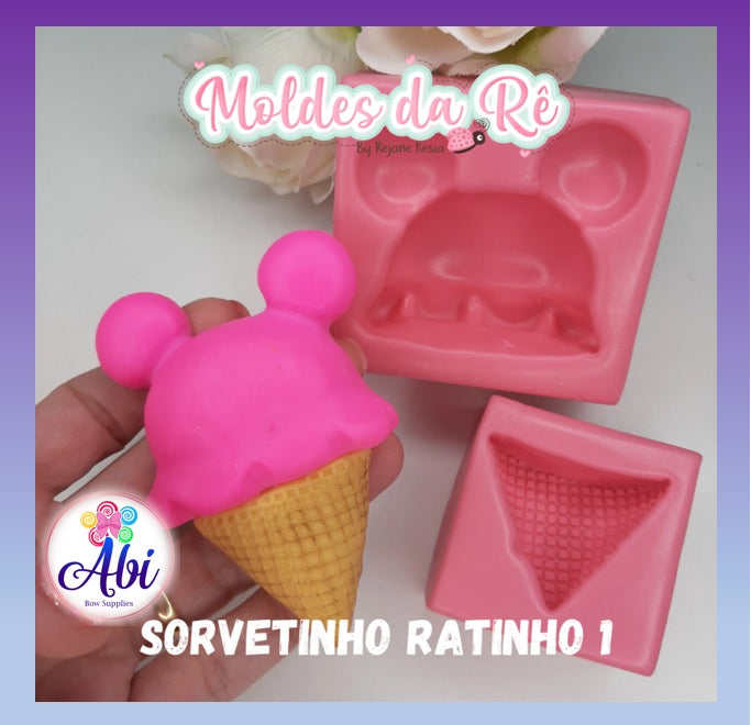 Molde de Silicon Sorvete Ratinho 1 MDR
