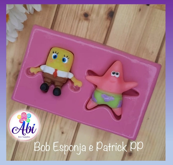 Molde de Silicon Sponge Bob and Patrick PP MDR