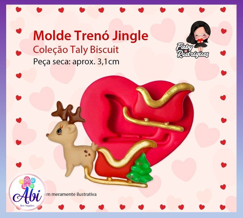 Molde de Silicon Treno Jingle / Trineo. Faby Rodrigues