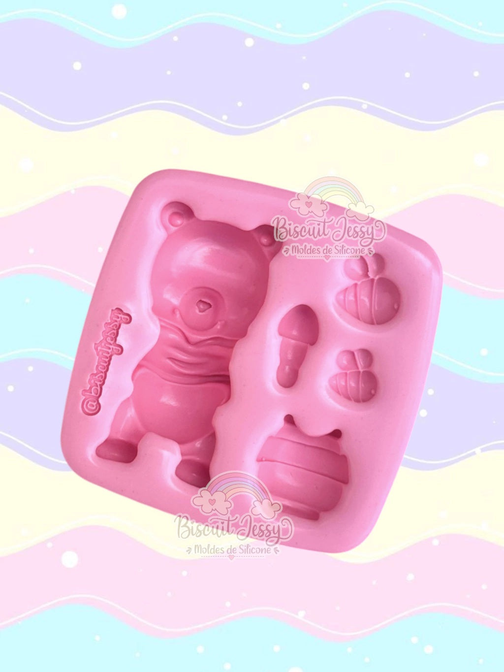 Molde de Silicon Ursinho Pooh. Biscuit Jessy