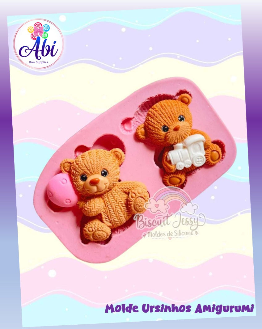 Molde de Silicon Ursinhos Amigurumi. Biscuit Jessy