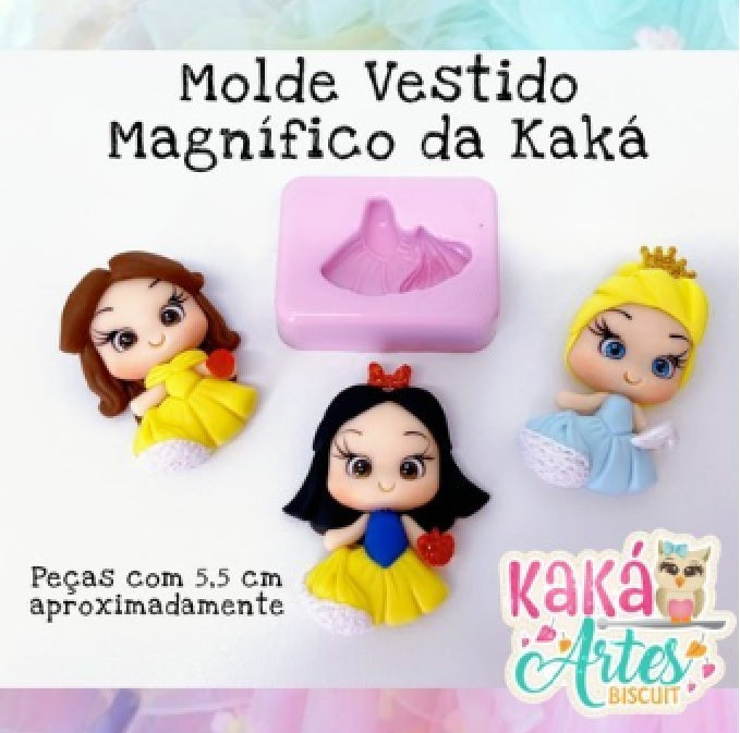 Molde de Silicon Vestido Magnifico da Kaká