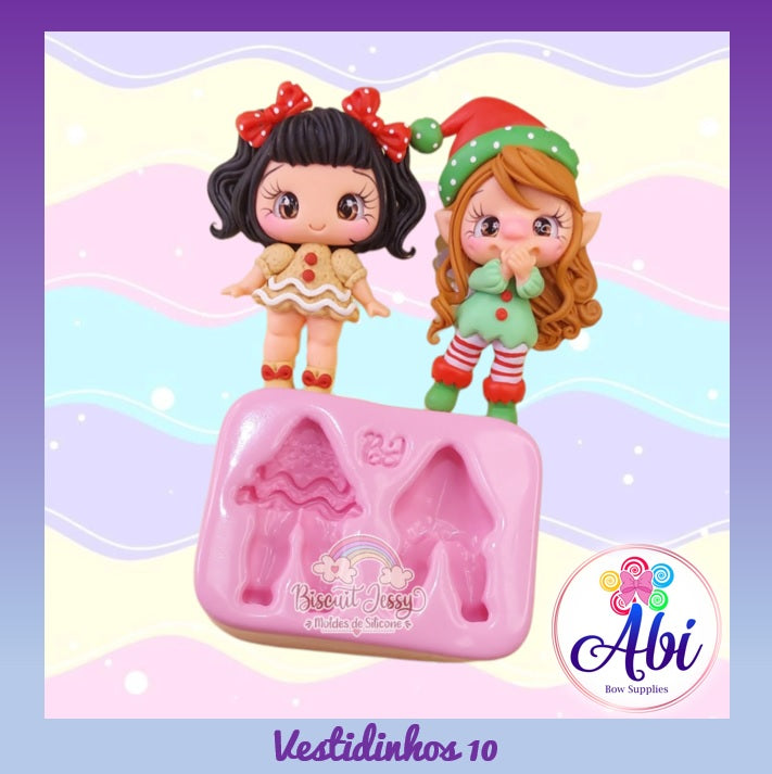 Molde de Silicon Vestidinhos 10 BJ