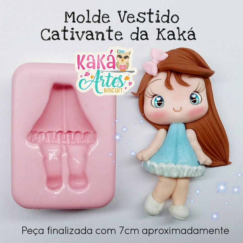 Molde de Silicon Vestido Cativante da Kaka