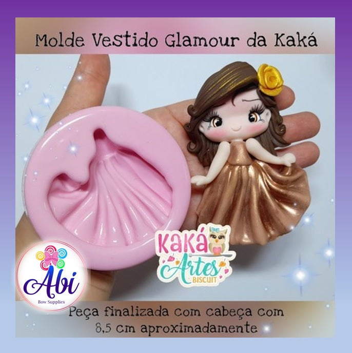 Molde de Silicon Vestido Glamour da Kaká.