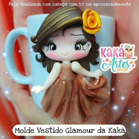 Molde de Silicon Vestido Glamour da Kaká.