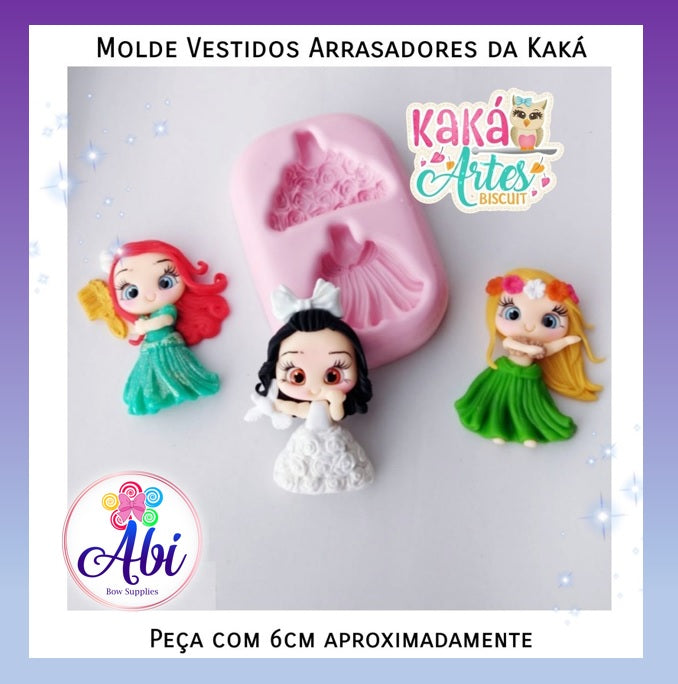 Molde de Silicon Vestidos Arrasadores da Kaká.