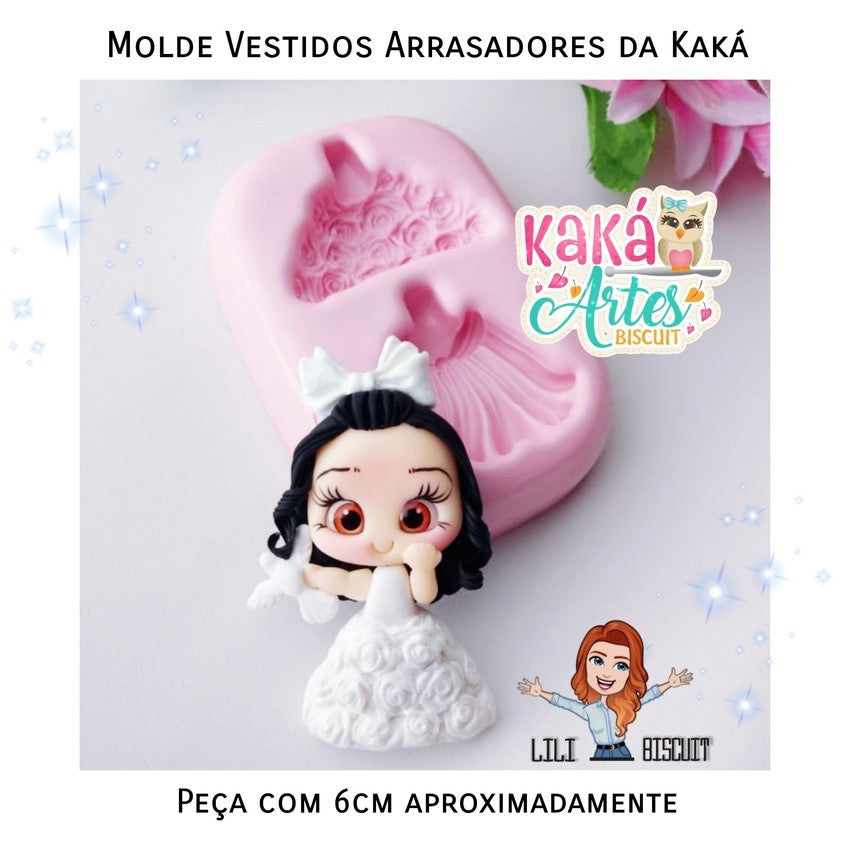 Molde de Silicon Vestidos Arrasadores da Kaká.