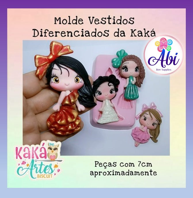 Molde de Silicon Vestidos Diferenciados da Kaká.
