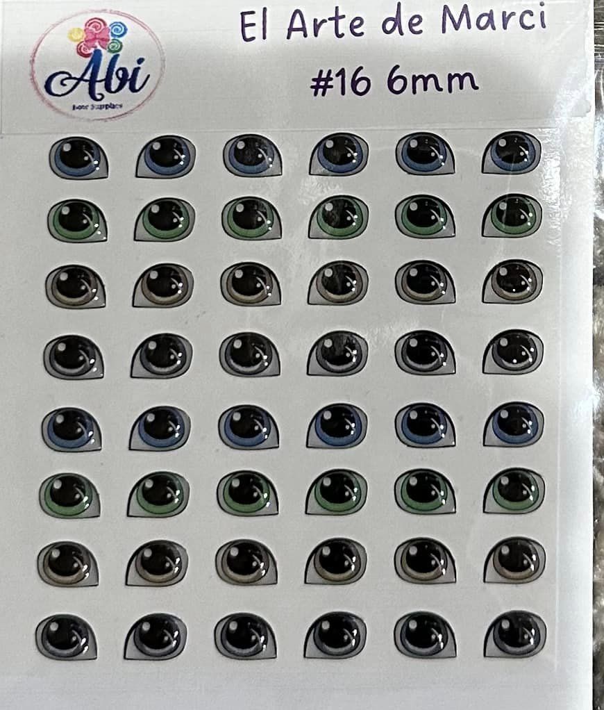 Ojos Resinados Mod 16 6mm