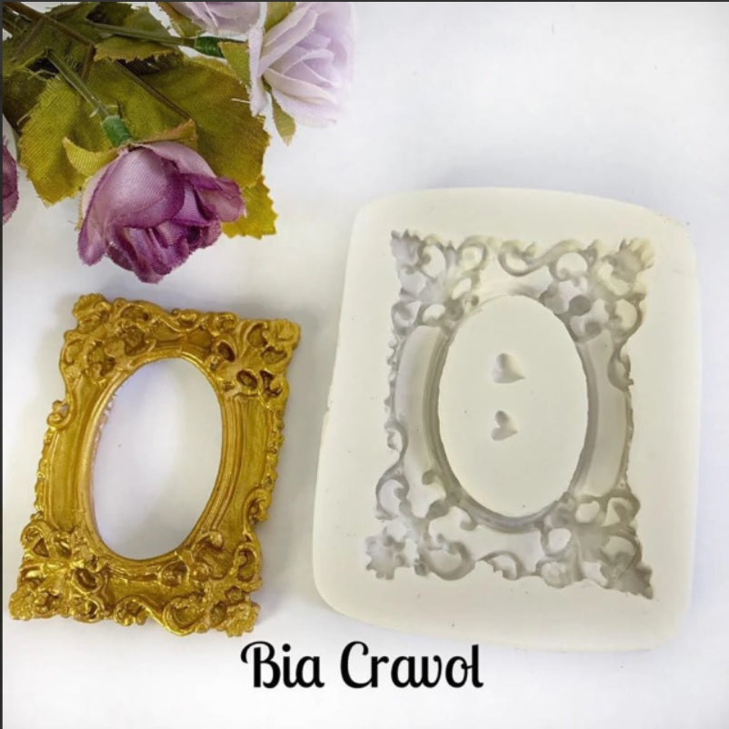 Molde de Silicon Moldura Cuadrada / Camafeo Cuadrado mod60MD BC