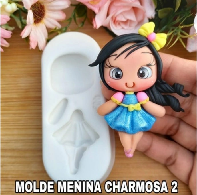 Molde de Silicon Menina Charmosa 2 AC
