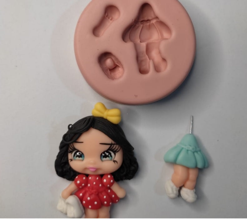 Molde de Silicon Menina Rebeca Sandra Alves.