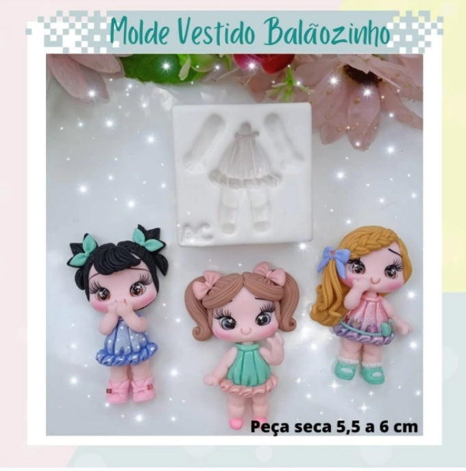 Molde de Silicon Vestido Balaozinho