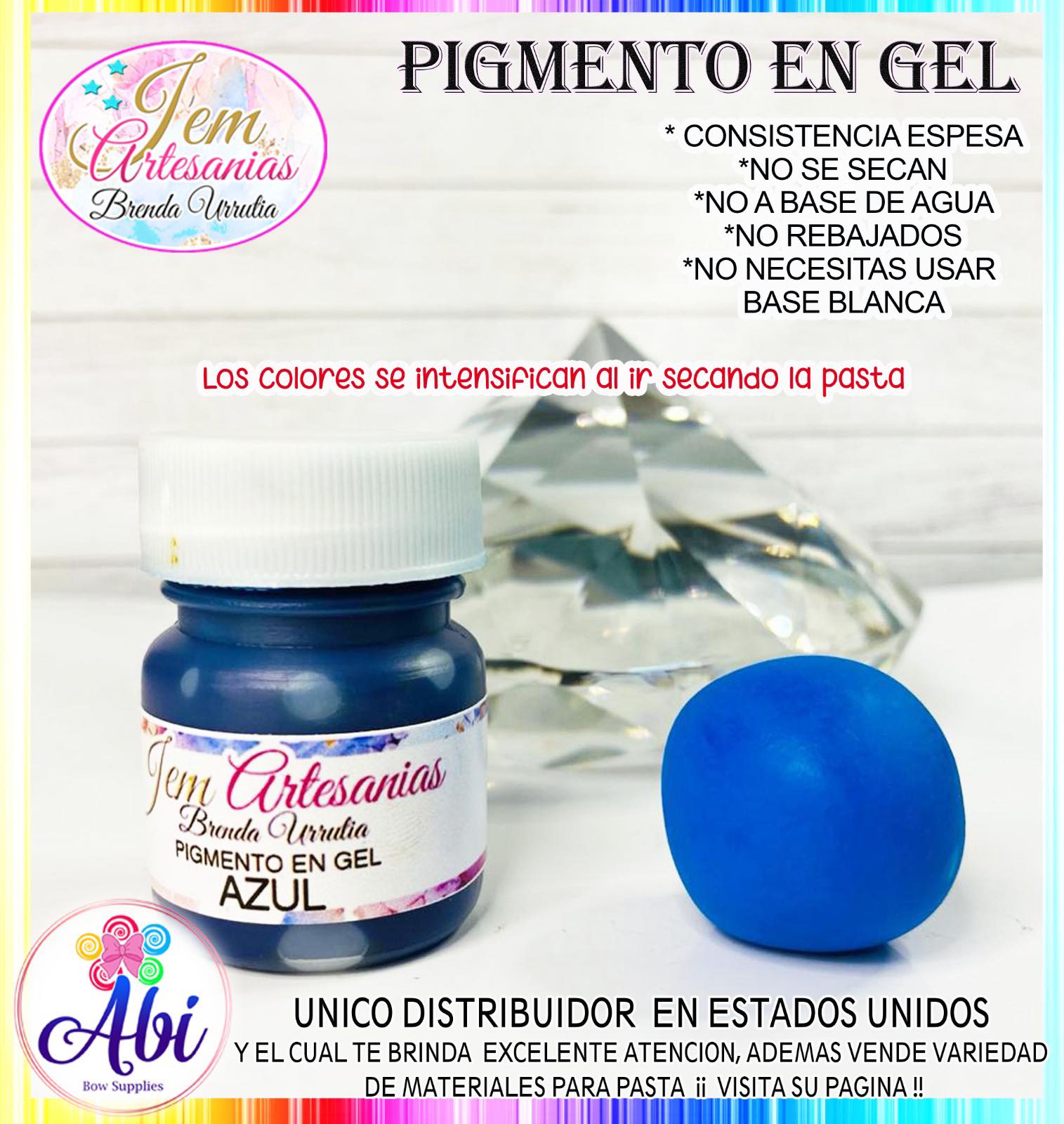 Pigmento en Gel color Azul BU