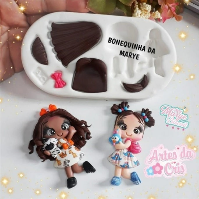 Moldes de Silicon Bonequinha da Marye AC