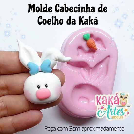 Molde de Silicon Cabecinha de Coelho