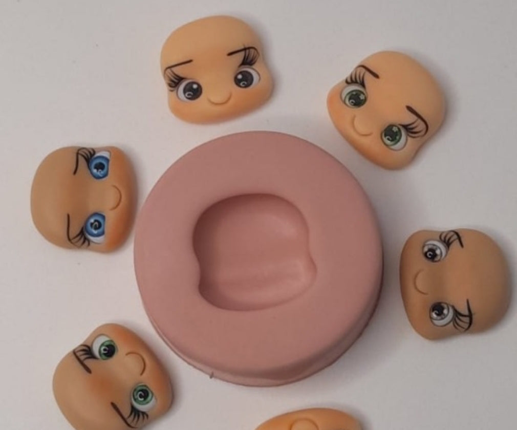 Molde de Silicon Cabecinha Fofa 2 Sandra Alves.