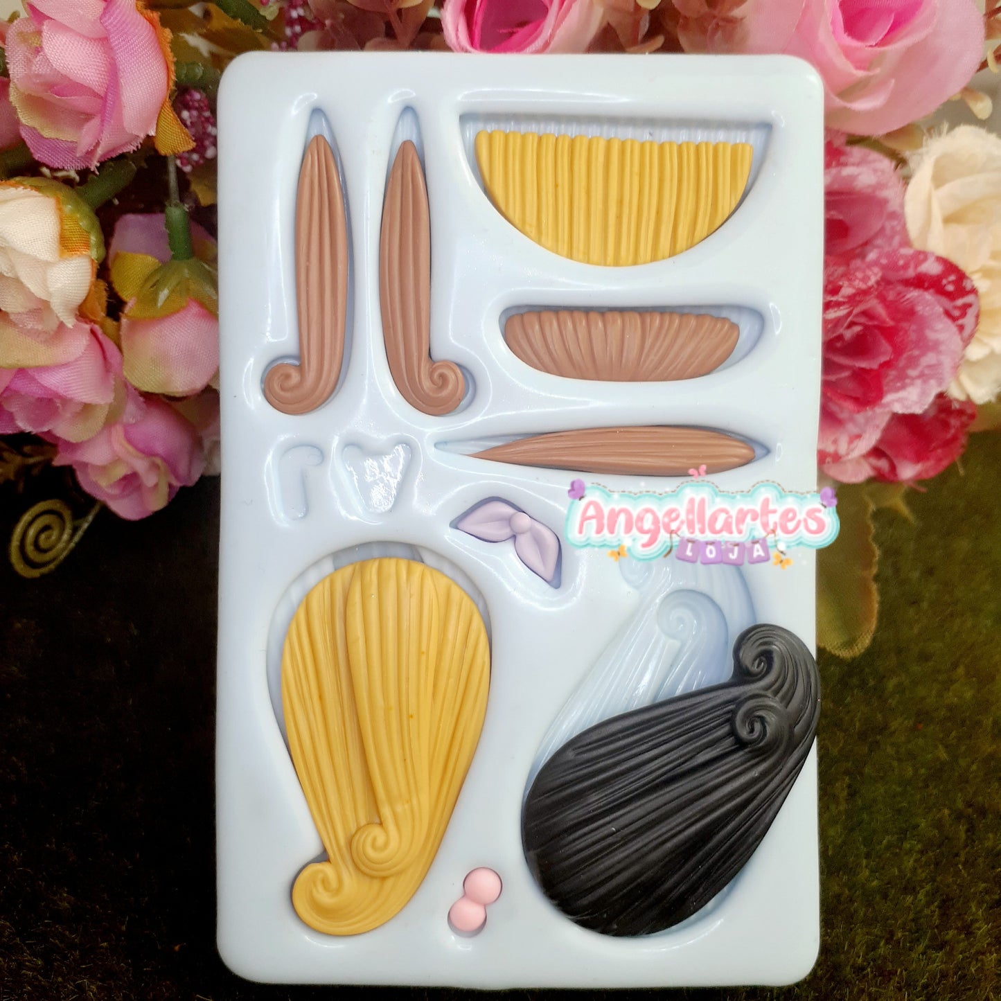 Molde de Silicon Cabelinhos 3