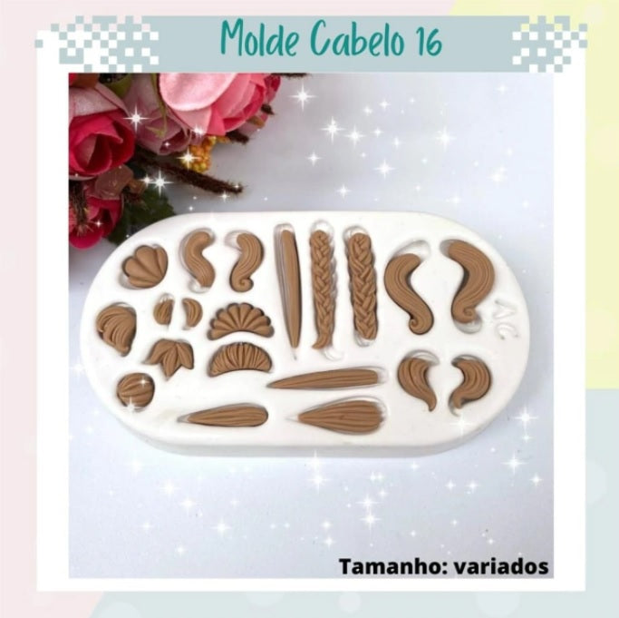 Molde de Silicon Cabelo 16 AC