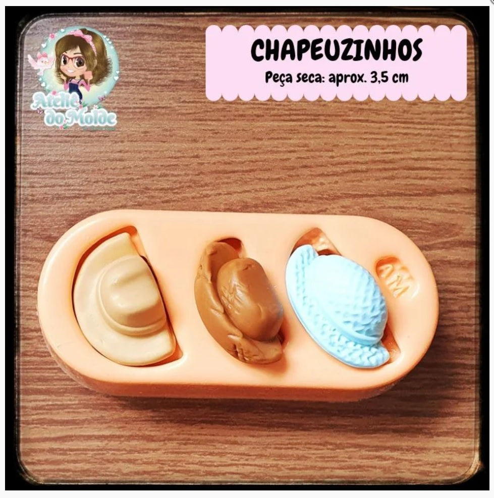Molde de Silicon Chapeuzinhos Atelie do Molde