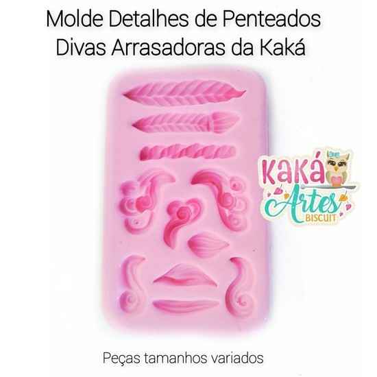 Molde de Silicon Detalhes de Penteados Divas Arrasadoras da Kaká