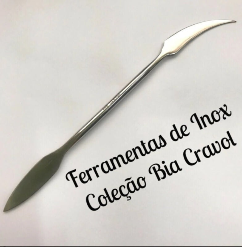 Herramienta de Acero Inoxidable Esteca ponta faca curva G e de Ponta