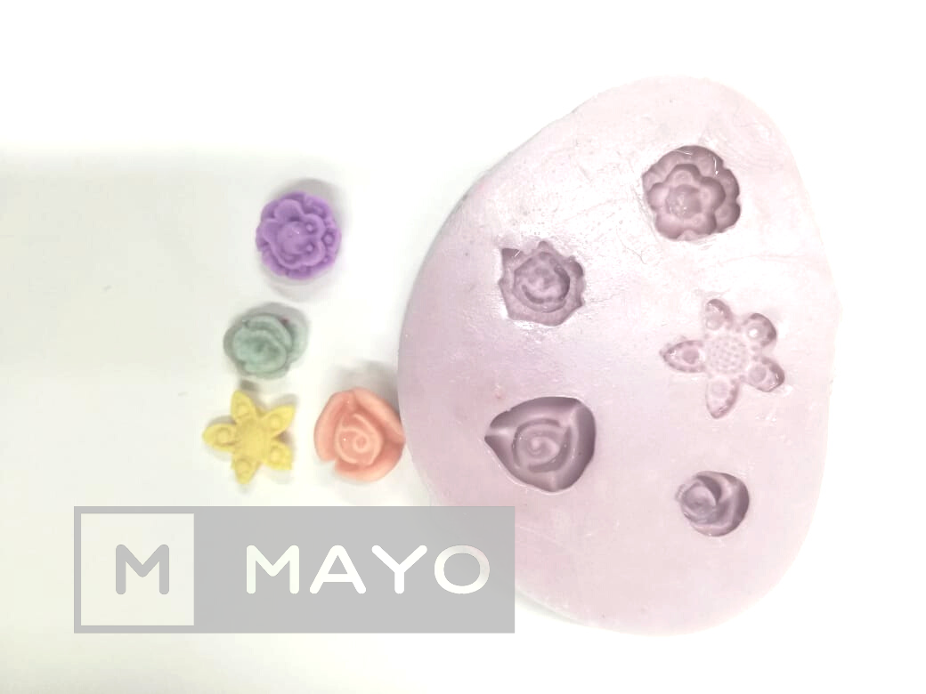 Molde de Silicon 5 Flores Mini F119 MM