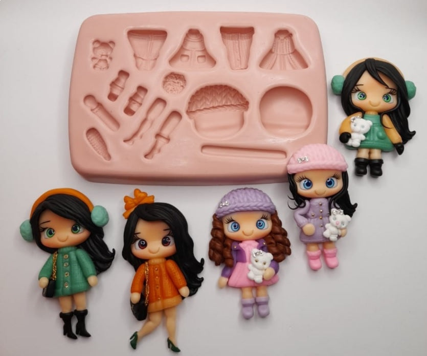 Molde de Silicon Fofuras de Inverno Sandra Alves