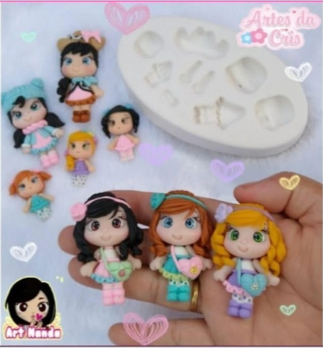 Molde de Silicon Menina Ternura Artes da Cris