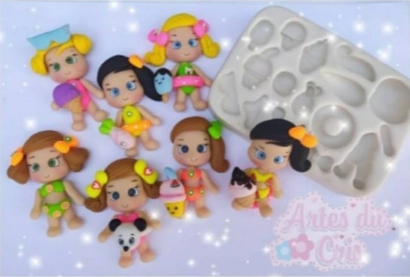 Molde de Silicon Menina Verao AC