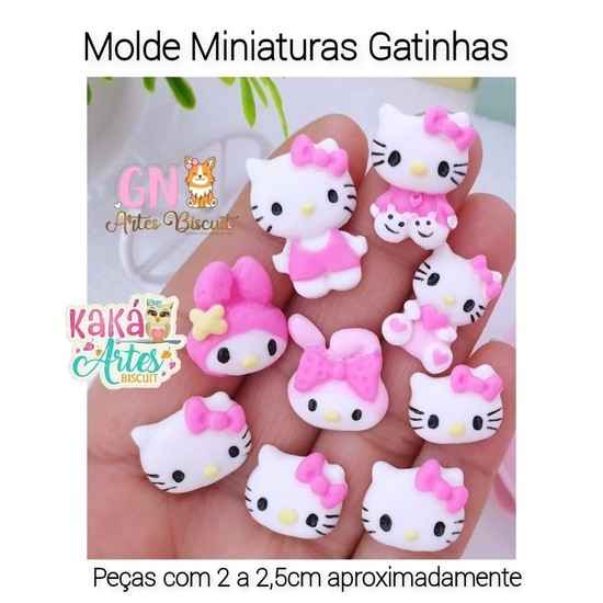 Molde de Silicon Miniaturas Gatinhas