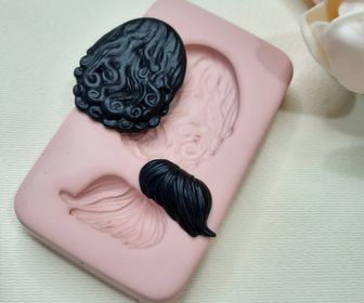 Molde de Silicon Mini Cabelinhos da Anjinha Sandra Alves.