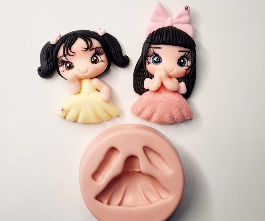 Molde de Silicon Mini Vestidinho 2 Sandra Alves.